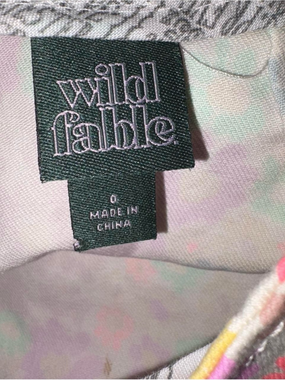 wild fable Pastel Floral Mini Skirt in Pink, Mint, Teal, Cream - Picture 6 of 8